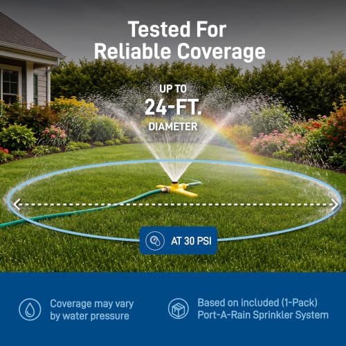 Orbit Port-A-Rain Above-Ground Sprinkler System, Green - 58092 - size: 1-Pack Sprinkler System