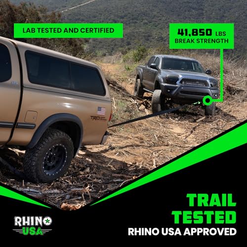 Rhino USA Shackle Hitch Receiver - Fits 2in Receivers for Vehicle Recovery - color: Red