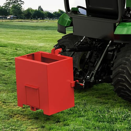 YINTATECH 800lbs 3 Point Capacity Tractor Ballast for CAT1, Red - color: Updated Red
