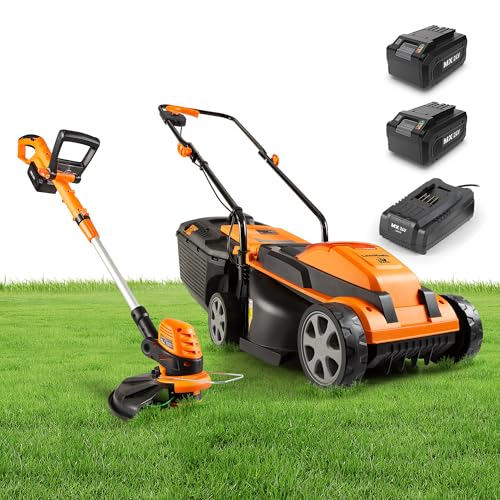 LawnMaster 20VMWGT 24V Max 13'' Lawn Mower & 10'' Grass Trimmer Combo