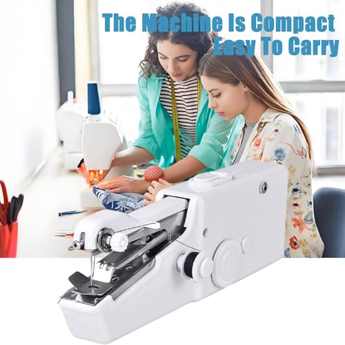 Handheld Sewing Machine, Portable Mini Hand Held Sewing Machine Cordless Electric Stitching Device, DIY Hand Sewer Machine for Household, Travel (Does Not Include A Battery)