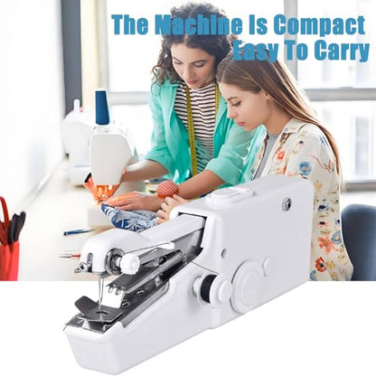 Handheld Sewing Machine, Portable Mini Hand Held Sewing Machine Cordless Electric Stitching Device, DIY Hand Sewer Machine for Household, Travel (Does Not Include A Battery)