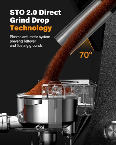 SHARDOR 64mm Burr Coffee Grinder, Electric Espresso Coffee Grinders for Home Use with Commercial-Grade Precision, 100 Grind Settings, Die-Cast Aluminum Housing, 17.6oz Hopper, Anti-Static Technology