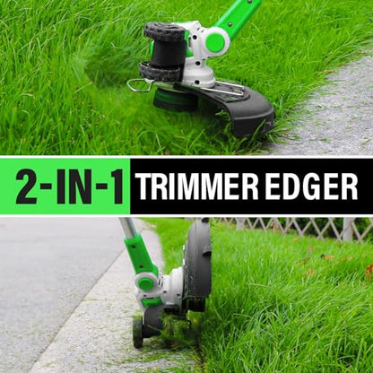 SOYUS 2-in-1 12" Cordless String Trimmer Weed Wacker 2.0Ah Battery&Charger