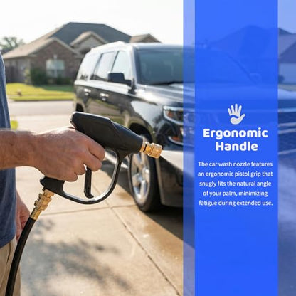 2026 New Short Pressure Washer Gun Kit,M22-14 Thread Car Wash Gun