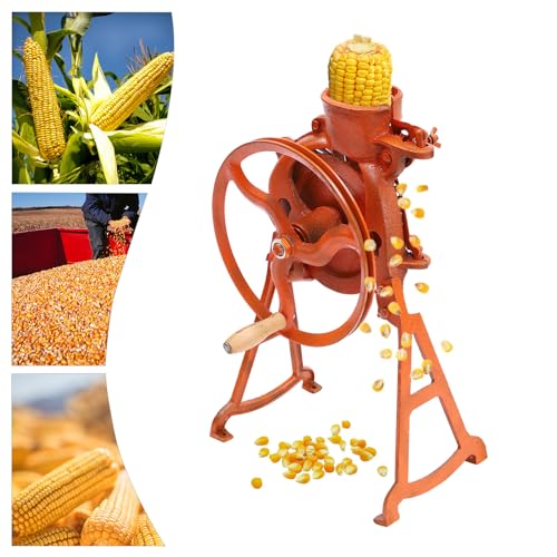 2-In-1 Corn Sheller Machine Hand Crank, Manual Corn Cob Stripper, Heavy Duty Shelling Machine, Thresher Corn Thresher Tool for Farms and Families