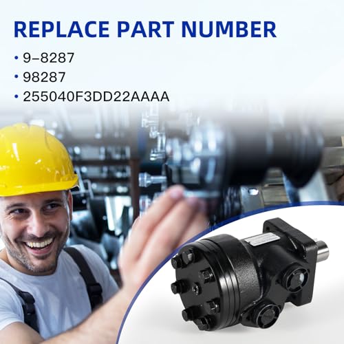 Hydraulic Motor 255040F3DD22AAAA 9-8287 98287, 4 Bolt Mount, Shaft 1" Dia. x 1-3/4" Keyed, Reversible Clockwise Rotation, Roller Stator, Fit for White WR Series, One Year Quality Assurance