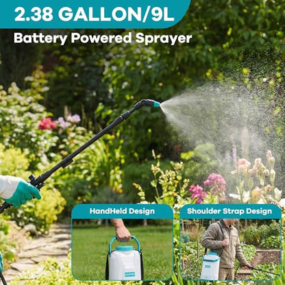 Garvee 1.32 Gal 12V Battery Sprayer,0-60PSI, Nozzle & Wand,2Ah Battery - size: 1.32 gal