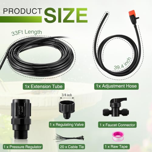 Saillong 36Ft Bird Bath Dripper Kit, Adjustable Outdoor Drip, No Bracket - size: 33 ft Water Pipe, style: No Bracket