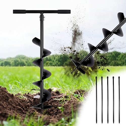 Lothee 228 Inch Steel Auger Well Drilling Kit for Garden Irrigation