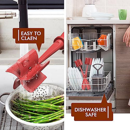 Upgrade Meat Chopper Hamburger Masher Ground Beef Smasher Utensil Mix Tool - color: 1 Pack-Red