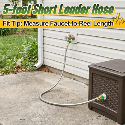 5ft Short Garden Hose with Double Female Connectors - size: 5ft