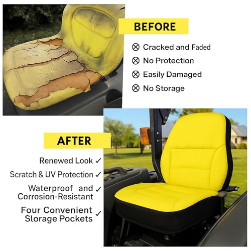 LP95233 Waterproof Seat Cover for John Deere Tractor 3E Series
