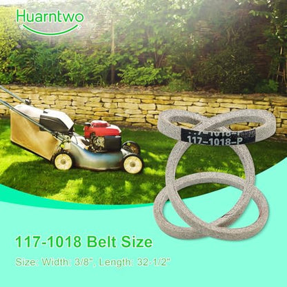 117-1018 Drive Belt Replacement for Toro Recycler 22" Lawn Mower 20330/20331 / 20350/20370 / 20377/20378 / 20379 – 3/8" x 32.5" V-Belt Compatible with Toro Lawn Mowers – Huarntwo -2 Pack - size: 117-1018（2PC）