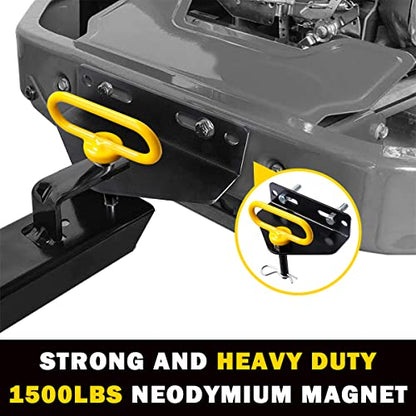 Towing Hitch Set Universal Heavy Duty Zero Turn Mower Trailer Hitch - color: Yellow+Black
