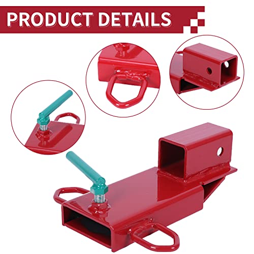 ECOTRIC Clamp On Forklift Trailer Hitch Pallet Fork Towing Hitch 3000 LBS | Capacity 2" Receiver Attachment Adapter Insert