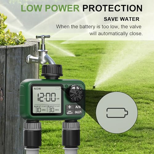 Water Timer for Outdoor Garden Hose, Sprinkler Timer for Garden - style: 2 Outlet