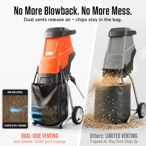 AIVOLT Electric Wood Chipper, 15-Amp Chipper Shredder - size: Portable
