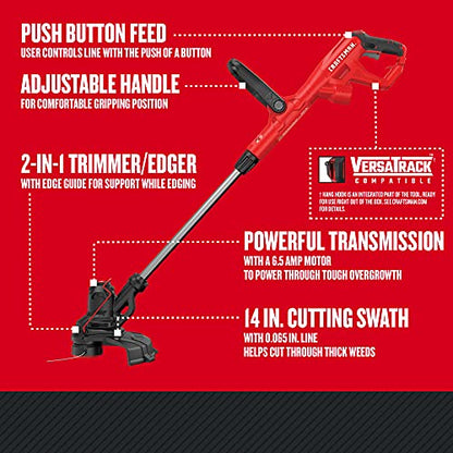 CRAFTSMAN WEEDWACKER® String Trimmer, 6.5 Amp, 14-Inch (CMEST913) - style: New