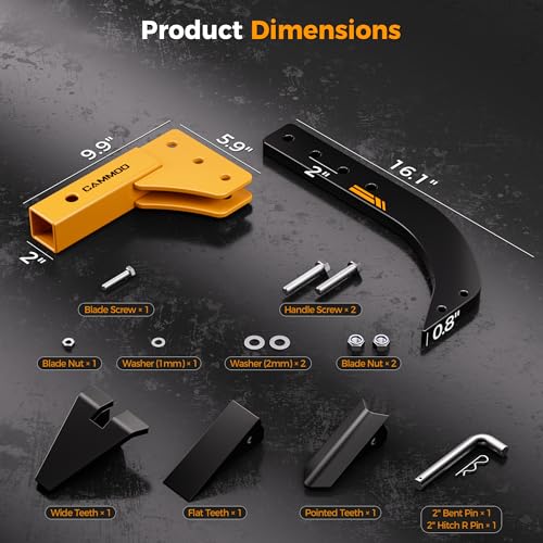 CAMMOO Hitch Mounted Trencher Ripper, Yellow - color: Yellow