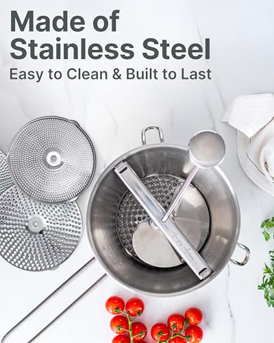 Hungry Artisan 4-Disc Food Mill for Jams, Purees & Silky Sauce