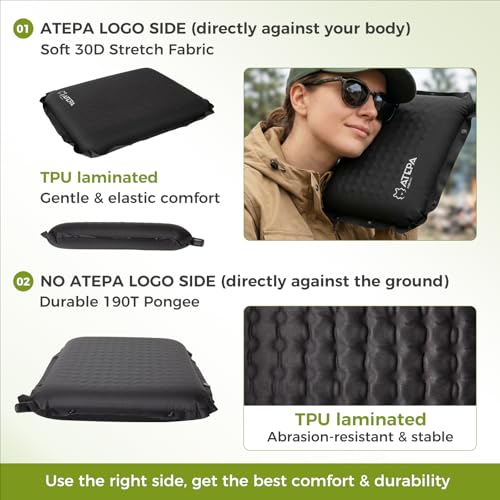ATEPA Inflatable Seat Cushion - color: XL 1 Pack Black