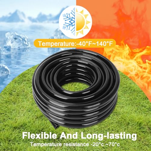 1/2 Inch Irrigation Tubing 100 FT, Drip Mainline for Raised Beds & Gardens - size: 100ft