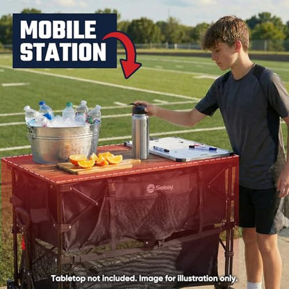 Sekey 400L Double-Decker Wagon, 500 lb Capacity, 50 in Extender - color: Carbon Black