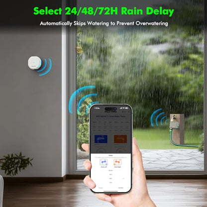 RESTMO WiFi Smart Sprinkler Timer with APP Remote Control for Garden Hose - color: 1 Zone-wifi Connection, size: 1 Pack