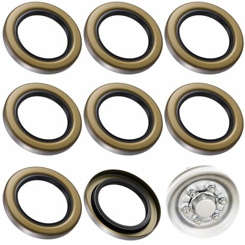 8 Pack Double Lip Grease Seal ID 2.250" x OD 3.376" - style: ID 2.250" x OD 3.376"