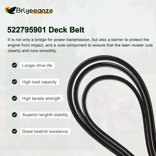 539104335 Lawn Mower Deck Belt - size: 163"L x 0.625"W