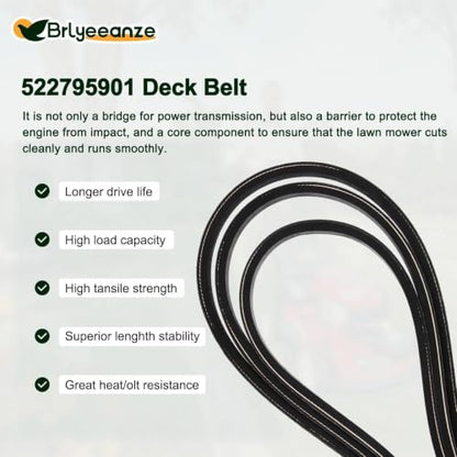 539104335 Lawn Mower Deck Belt - size: 163"L x 0.625"W