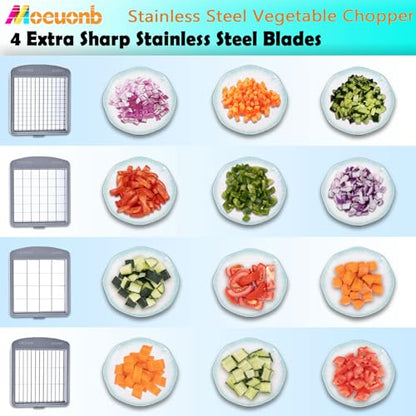 Vegetable Chopper Veggie Cutter Onion Food Potato Tomato Dicer With Blade - color: 4 Blade