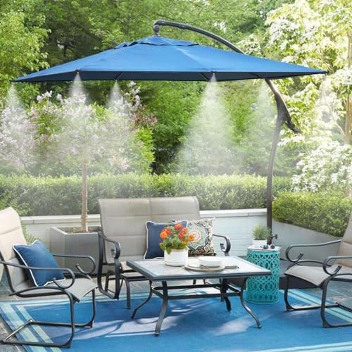 GOXAWEE Misting Cooling System, 26FT (8M) Mist Line, 7 Brass Mister Nozzles