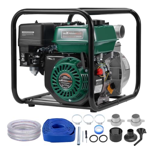 maXpeedingrods Gas Powered Water Pump 2 inch,158 GPM 7HP Semi Trash Pump