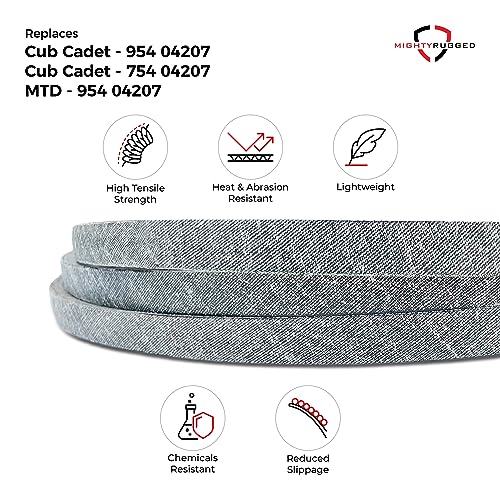 MightyRugged 954-04207 Cub Cadet Drive Belt Replacement - 79.3" - Heavy-Duty, Durable, Aramid Cord Drive Belt for Cub Cadet LTX 1042, LTX 1045, LTX 1046, LTX 1050, LTX 1054, SLTX 1050, SLTX 1054 - size: 79.3" x 1/2"