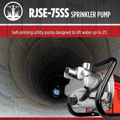 Red Lion RJSE-75SS, 3/4 HP, 11 GPM Stainless Steel Sprinkler Utility Pump