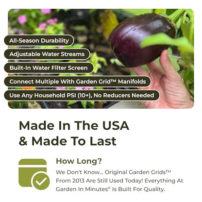 Garden Grid 2x4 | Irrigation System for Garden Beds | Prebuilt, Cornerless - size: 2x4, style: Cornerless