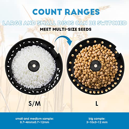 CGOLDENWALL Automatic Counter Machine Microcomputer Counting Instrument for Rice Seeds Soybean Corn Wheat Sunflower Vegetable Grain Blue(SLY-C for Various Shapes)