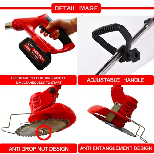 Brush Cutter Weed Wacker Cordless,Electric Weed Eater Battery for Trimming