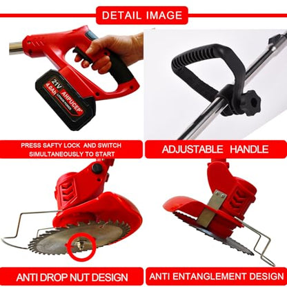 Brush Cutter Weed Wacker Cordless,Electric Weed Eater Battery for Trimming