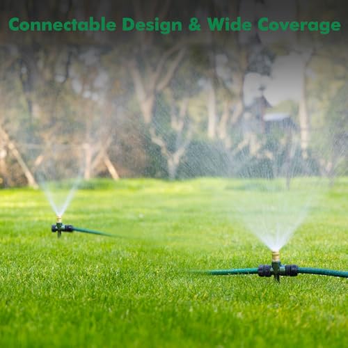 RESTMO Sprinkler Stake 3 Pack Zinc Alloy Lawn Sprinkler Spike Base - size: 3 Pack
