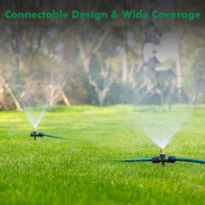 RESTMO Sprinkler Stake 3 Pack Zinc Alloy Lawn Sprinkler Spike Base - size: 3 Pack