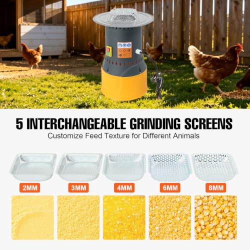 Grain Mill Corn Grinder, 1000w Electric Feed Grinder Mill 25L - size: 25L Round