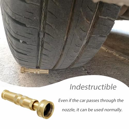 Heavy Duty Brass Adjustable Hose Nozzle, 2-Pack ﻿ - size: 1.2*1.2*4