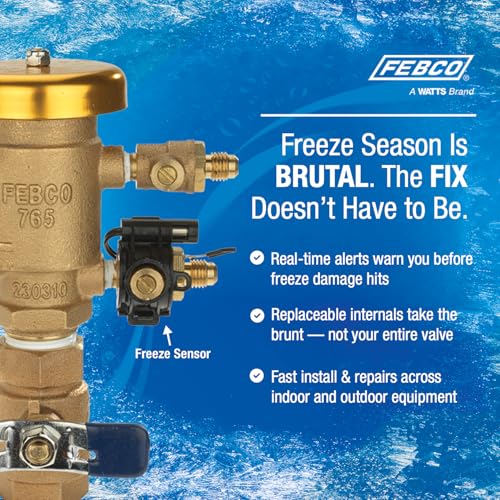 Febco 765 Bronze Pressure Vacuum Breaker Backflow Preventer 3/4 Inlet - size: 3/4 Inch, style: With Freeze Sensor