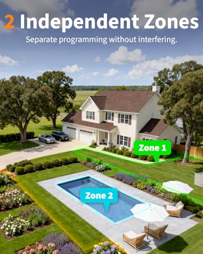 Diivoo Brass WiFi Sprinkler Timer 2 Zone for Garden Hose Remote Control - size: 2 Outlets