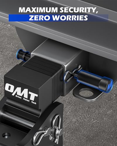 OMT Locking Hitch Pin Set with 5/8" Pin for 2 & 2.5 Receiver - color: Black, size: 2 & 2.5 in - 1 Pack