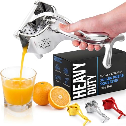 Zulay Kitchen Manual Fruit Juicer - color: Silver