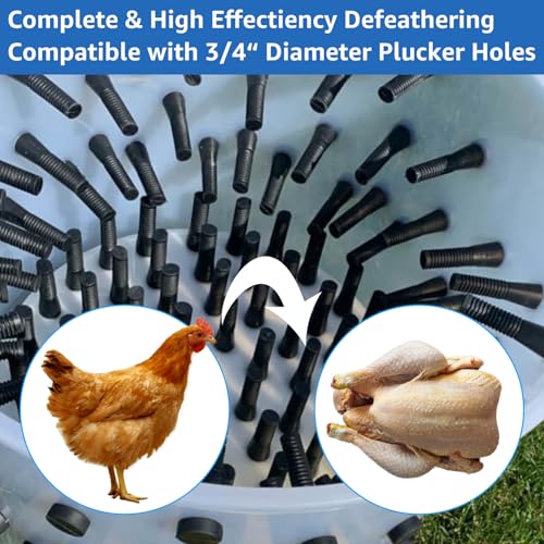 QTLCOHD 100 Pcs Chicken Plucker Fingers with 1/2 Inch Holes